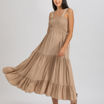 Pietro Brunelli Holly Maxi Maternity Dress in Almond