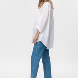 Pietro Brunelli Lisa Oversized Maternity Shirt in White 