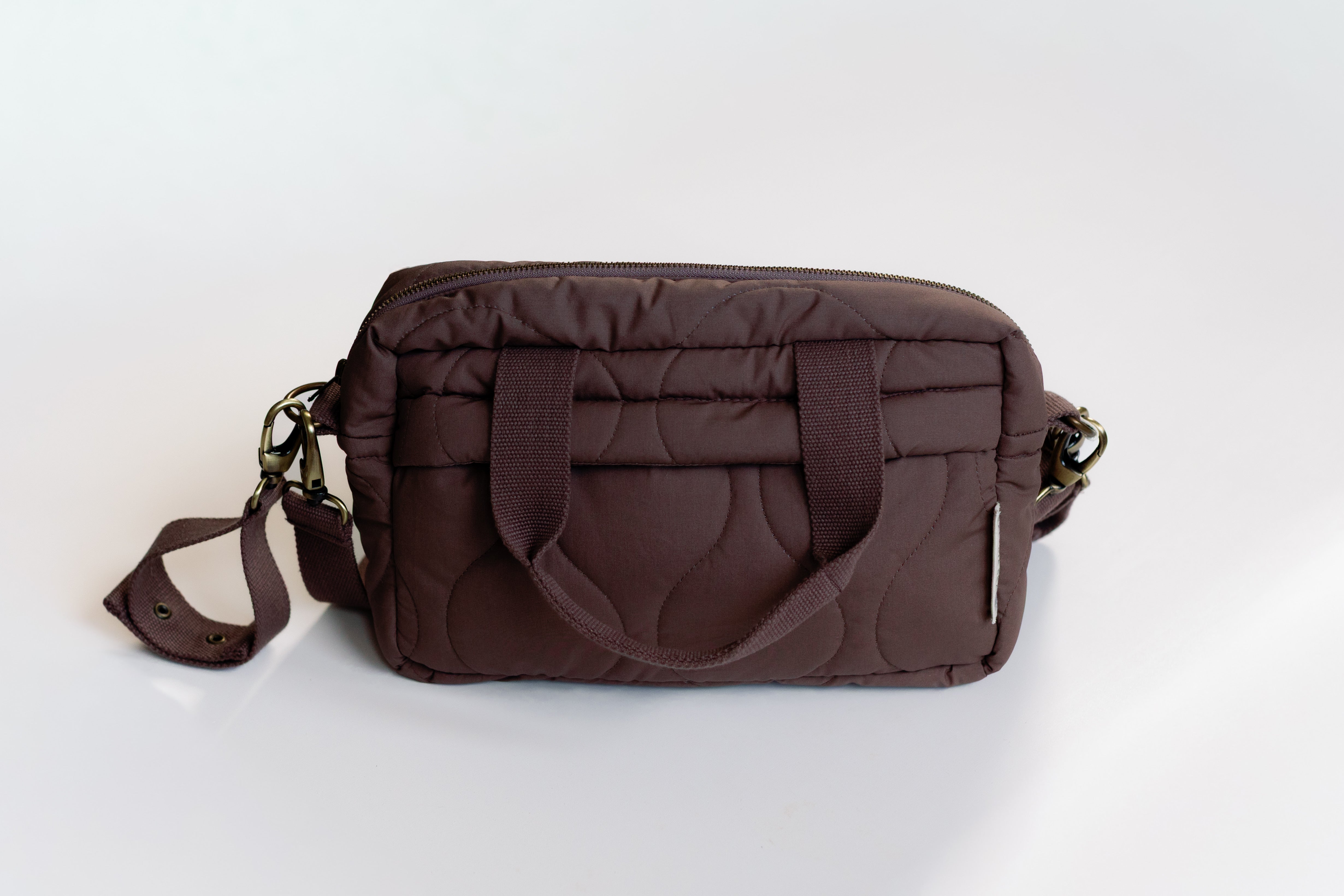 Ralphie Bear Ralphie Bear Quilted Changing Stroller Bag Brown Pears 1
