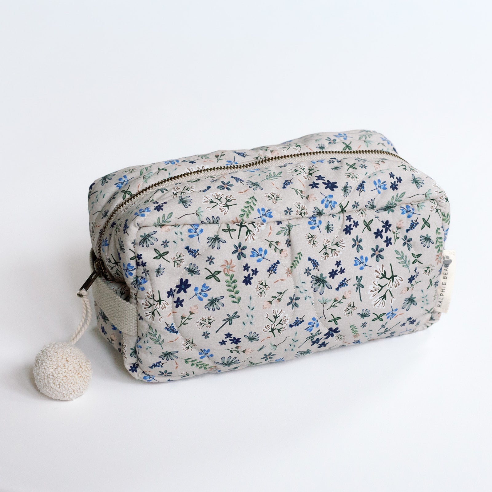 Ralphie Bear Quilted Washbag Wildflower 1