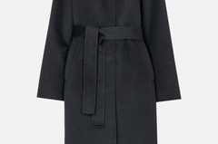 Nell Belted Doubled Faced Coat - Black