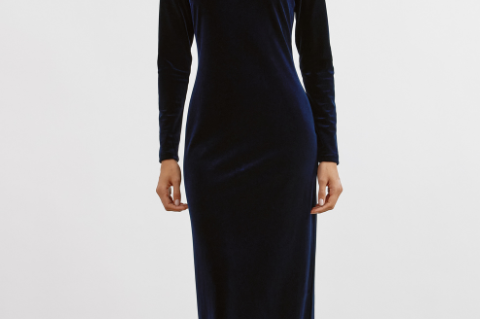 Midnight Velvet Column Maxi Dress – For The Creators Midnight Velvet Column Maxi Dress – For The Creators