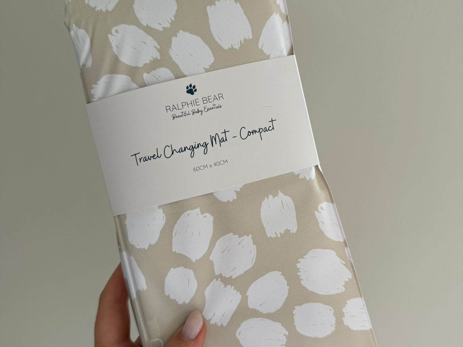 Ralphie Bear Scallop Compact Travel Mat 1