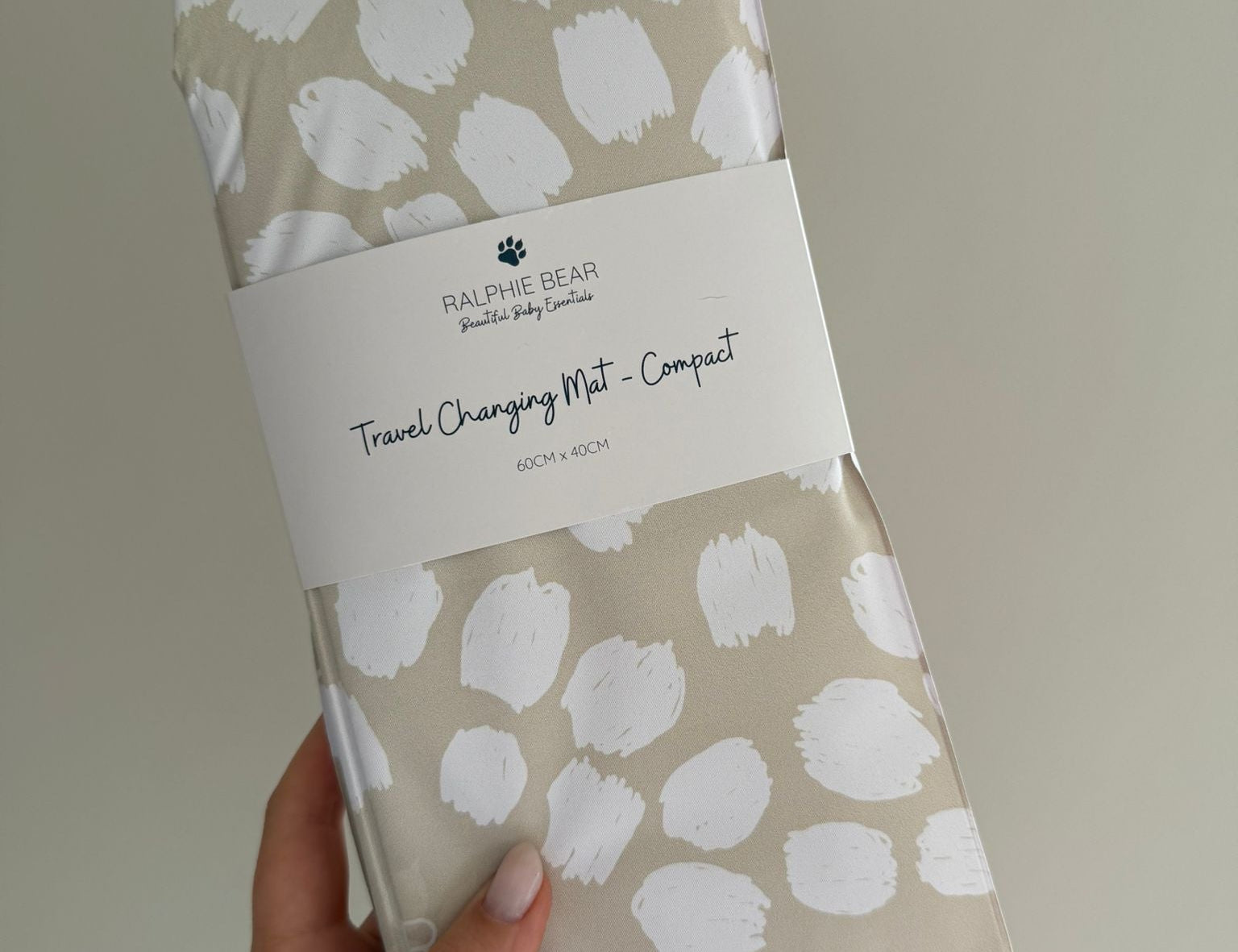 Ralphie Bear Scallop Compact Travel Mat 1