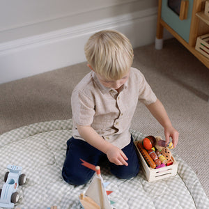 Ralphie Bear Ralphie Bear Sage Green Gingham Quilted Playmat 4