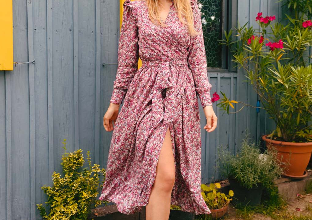 Isla Wrap Breastfeeding Dress S - Main Image