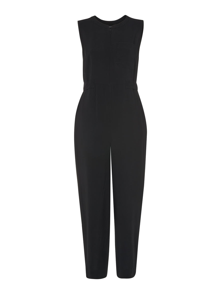 Whistles Josie Zip Front Jumpsuit Black For The Creators