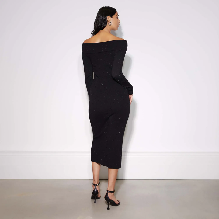 Bardot black sale evening dress