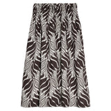 Skirt with zebra pattern on a white background
