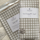 Ralphie Bear Gingham Sage Splash Mat 2