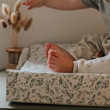 Ralphie Bear Willow Leaf Anti Roll Wedge Baby Changing Mat Sage Green 2
