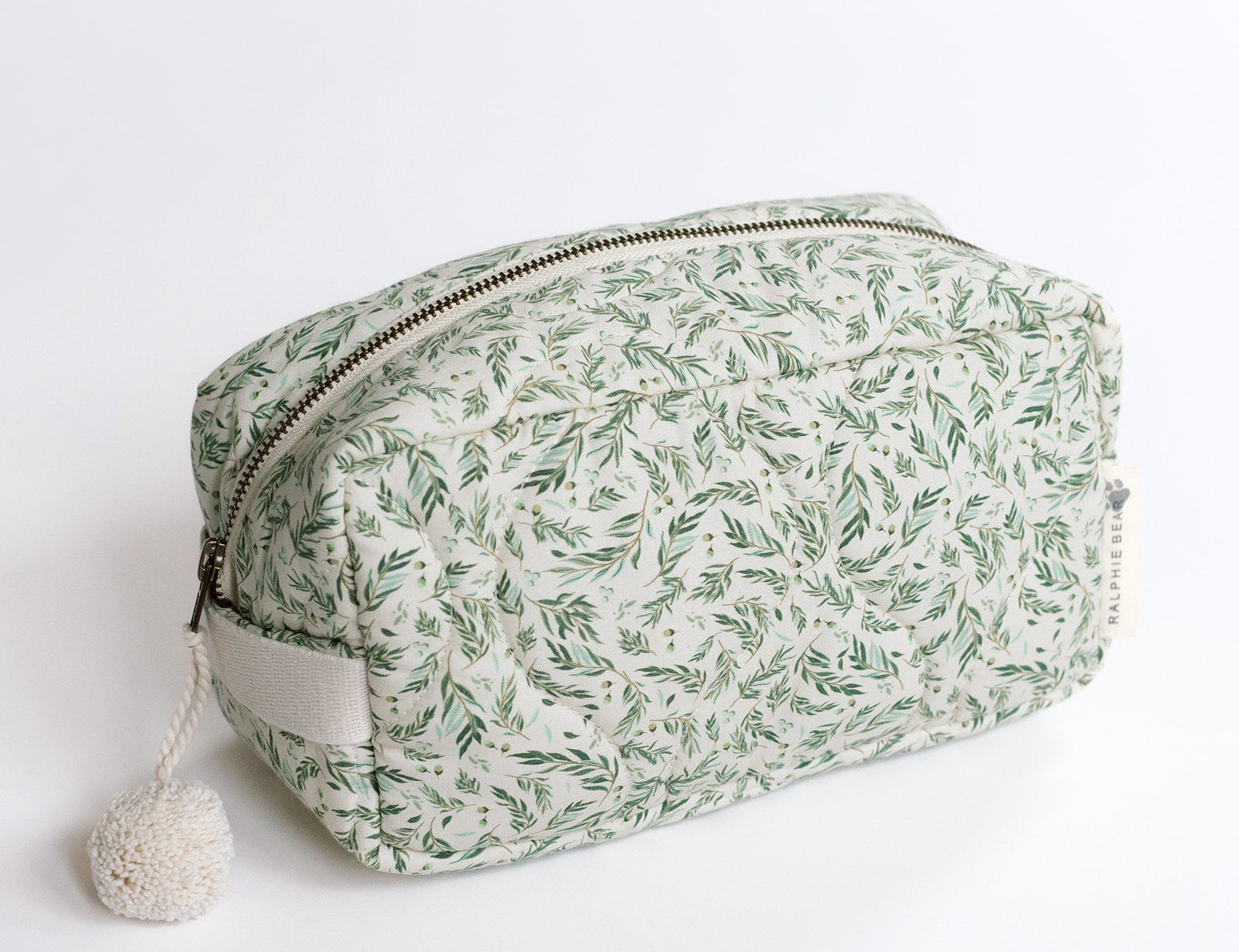 Ralphie Bear Quilted Washbag Willow 1