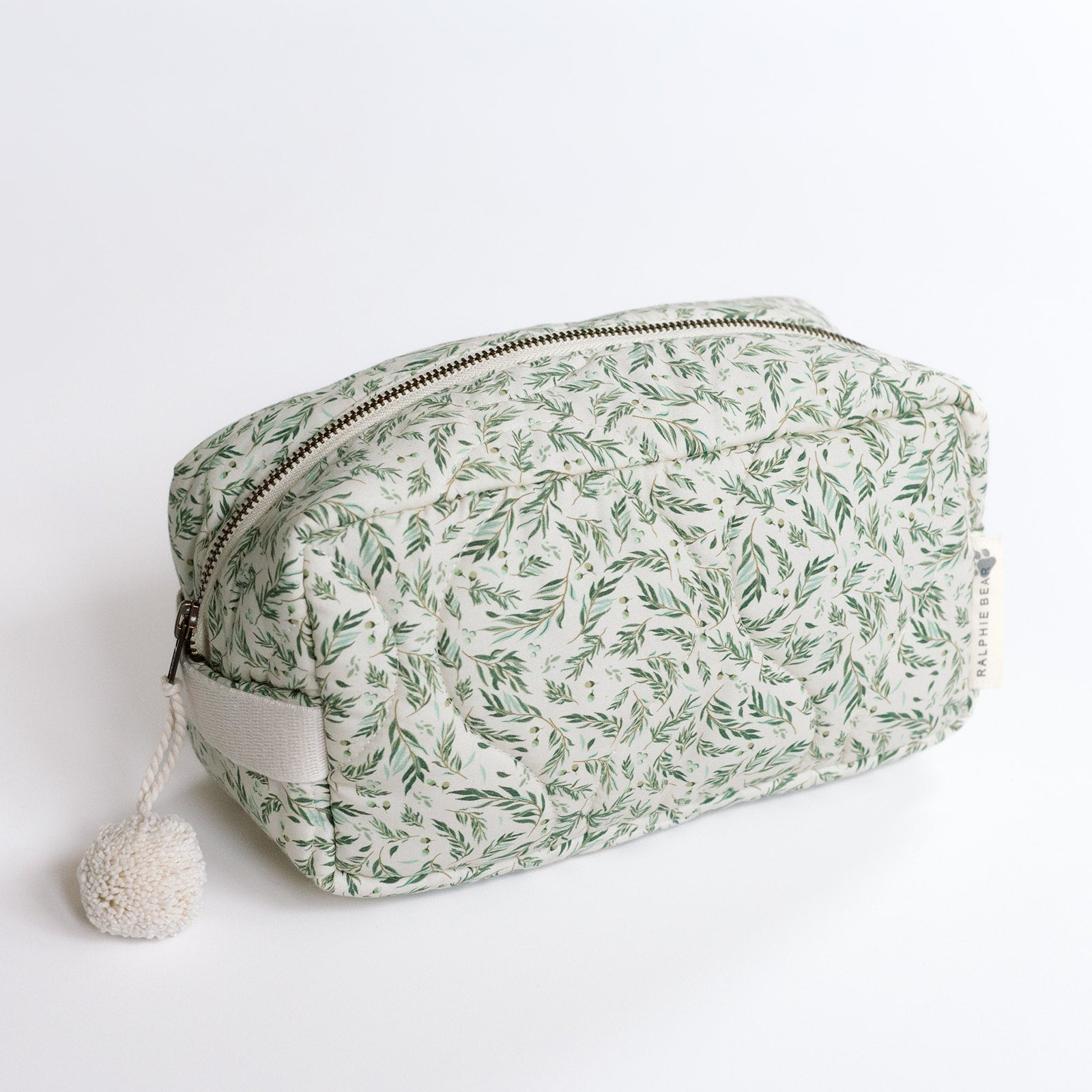 Ralphie Bear Quilted Washbag Willow 1