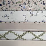 Floral patterned paper with 'Ralphie Bear' branding on a white background