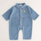Bear Denim Romper baby all-in-one by Cozy Crew Club – image 3