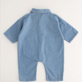 Bear Denim Romper baby all-in-one by Cozy Crew Club – image 5