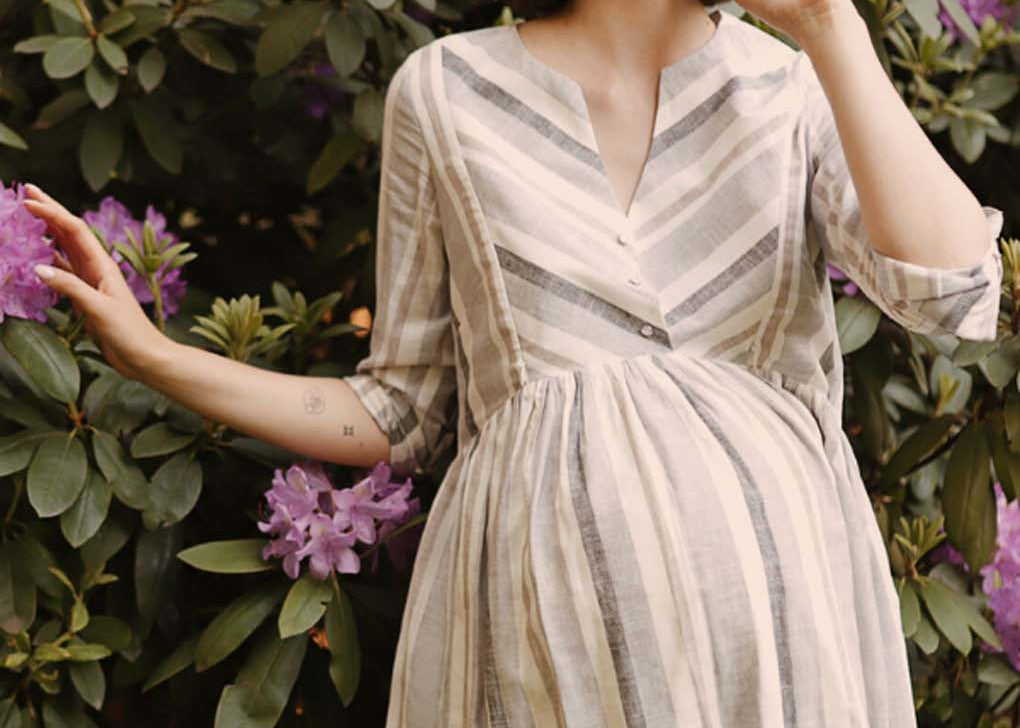 Roma Long Sleeve Breastfeeding Dress