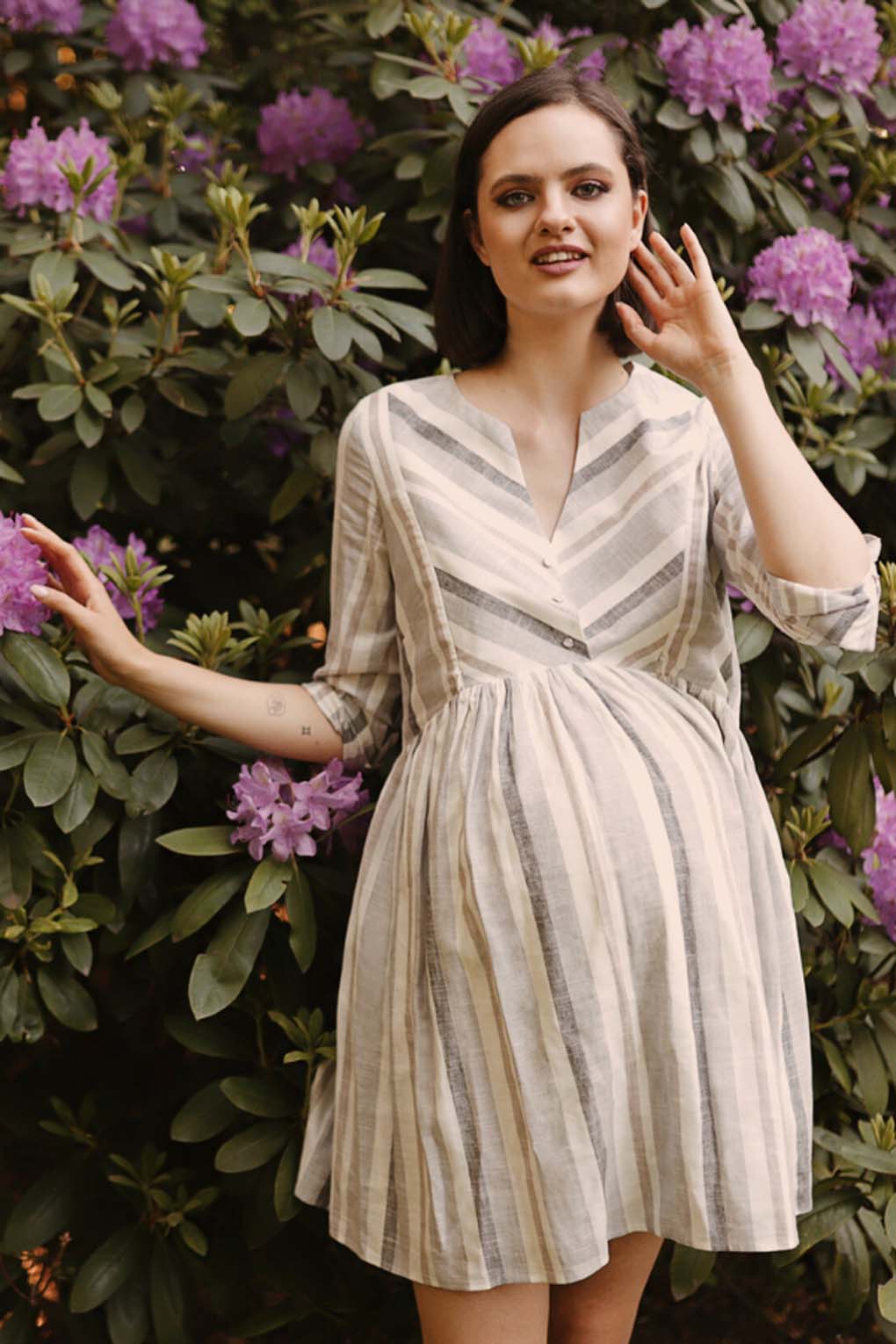 Roma Long Sleeve Breastfeeding Dress
