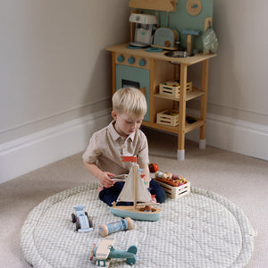 Ralphie Bear Ralphie Bear Sage Green Gingham Quilted Playmat 5