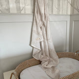 Ralphie Bear Seashell Large Swaddle Muslin 12