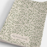Ralphie Bear Willow Leaf Anti Roll Wedge Baby Changing Mat Sage Green 1