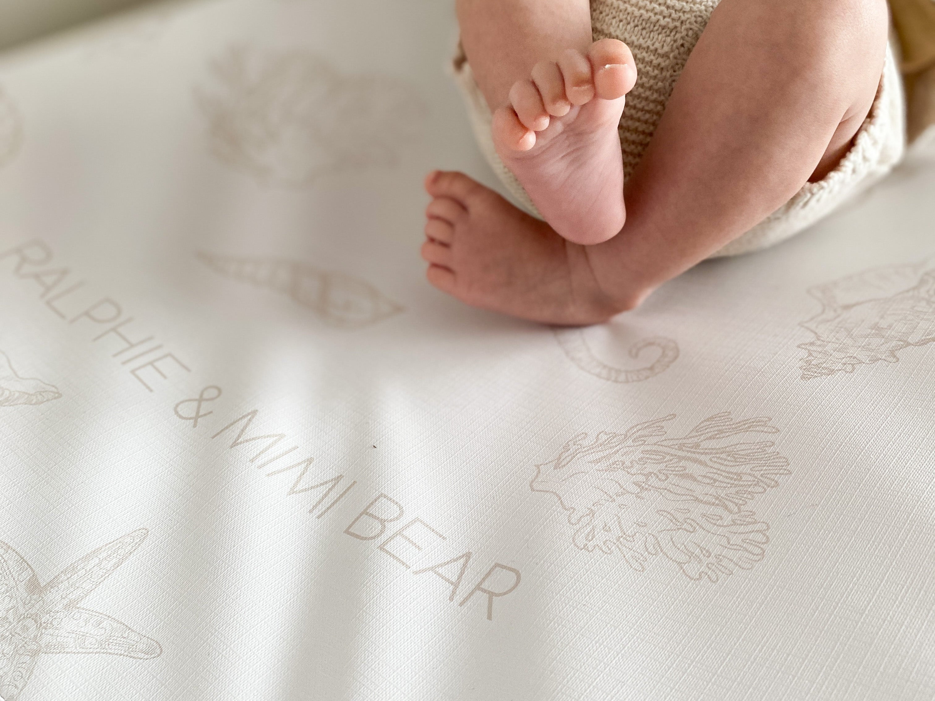 Ralphie Bear Seashell Anti Roll Wedge Changing Mat 4