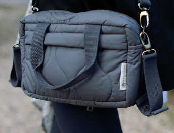 Ralphie Bear Ralphie Bear Quilted Changing Stroller Bag Slate Wildflower 2