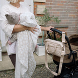 Ralphie Bear Ralphie Bear Quilted Changing Stroller Bag Beige Scallop 6