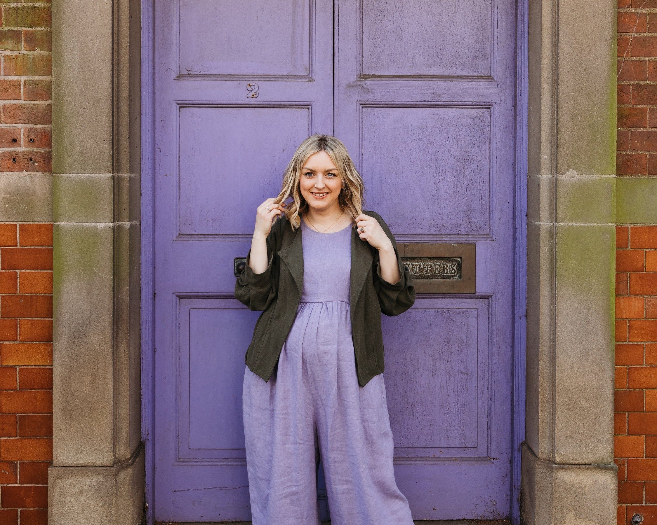 JOURNY Linen Jumpsuit Ada Lavender 3