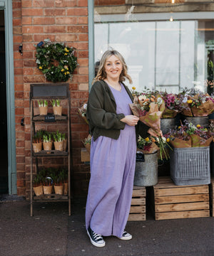 JOURNY Linen Jumpsuit Ada Lavender 2