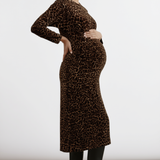 Animal Velvet Midi Dress maternity