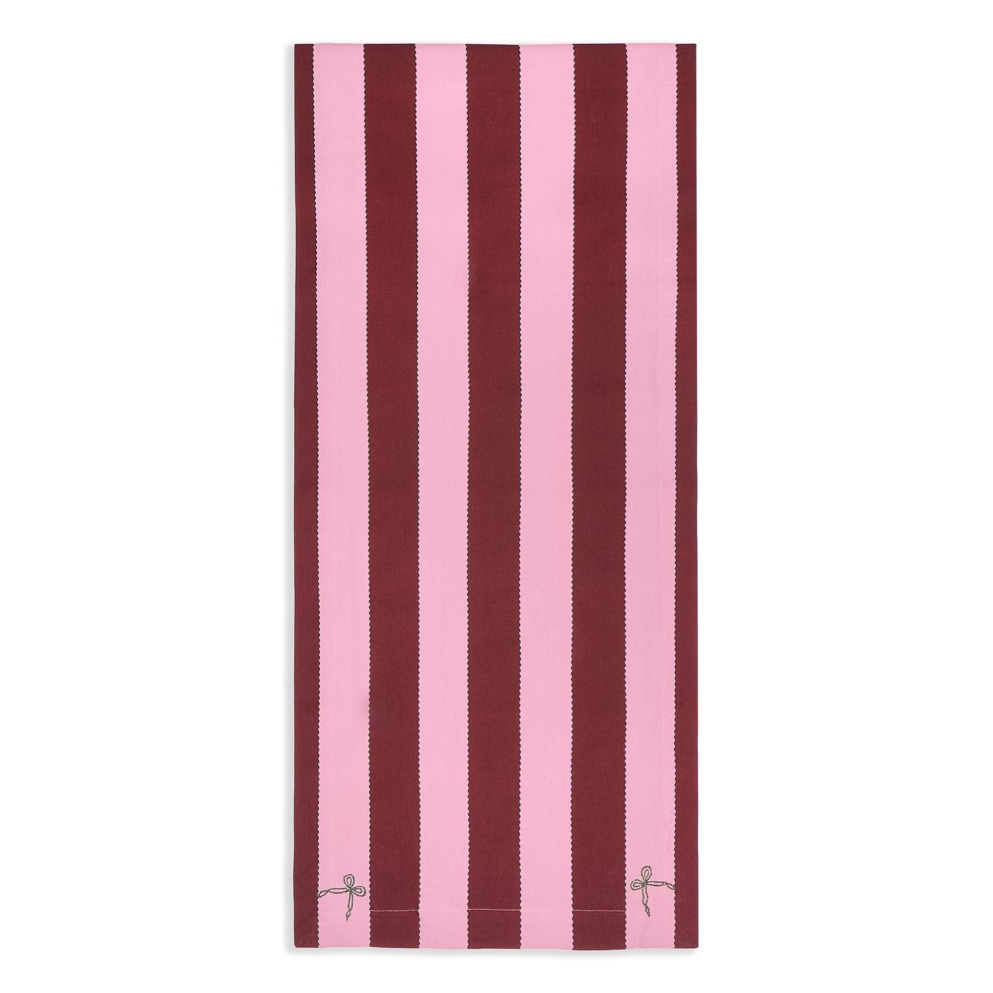 Avery Row Table Runner Bold Stripe Burgundy 1