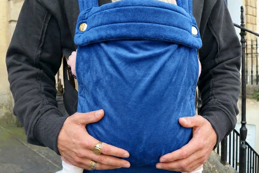 Bizzi Growin Velvet Baby Carrier True Blue 1