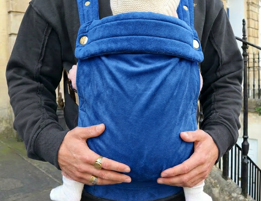 Bizzi Growin Velvet Baby Carrier True Blue 1