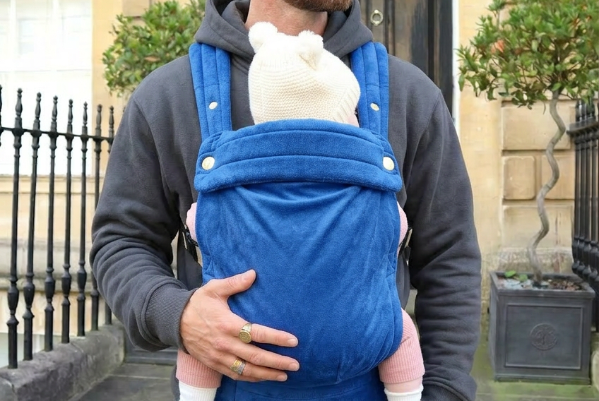 Bizzi Growin Velvet Baby Carrier True Blue 2