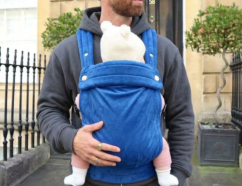 Bizzi Growin Velvet Baby Carrier True Blue 2