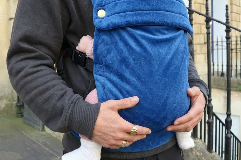 Bizzi Growin Velvet Baby Carrier True Blue 3