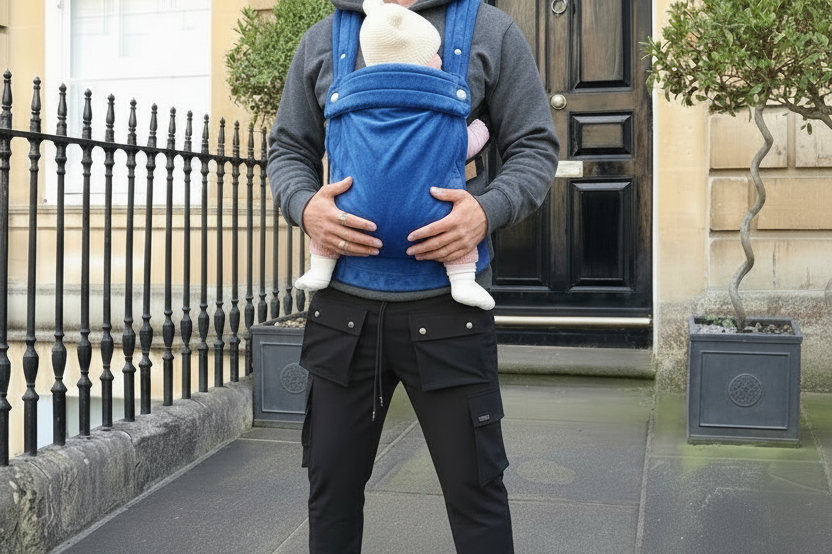 Bizzi Growin Velvet Baby Carrier True Blue 4