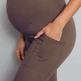 Natal Active Luxe Maternity and Postnatal Leggings Chocolate Brown 2