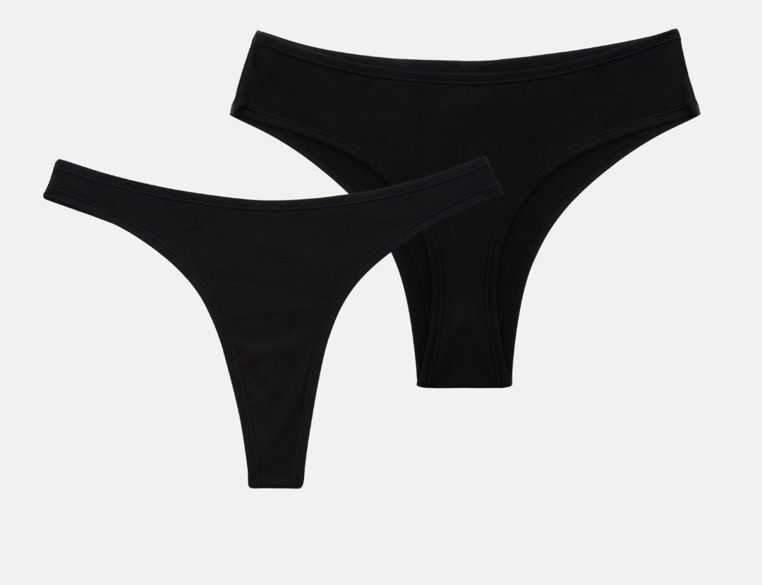 RENUE Everyday Thong Brazilian Brief Black Cloudair 1