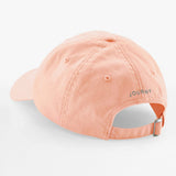 JOURNY Cotton Flower Embroidery Peach Washed Cap Accessories 3