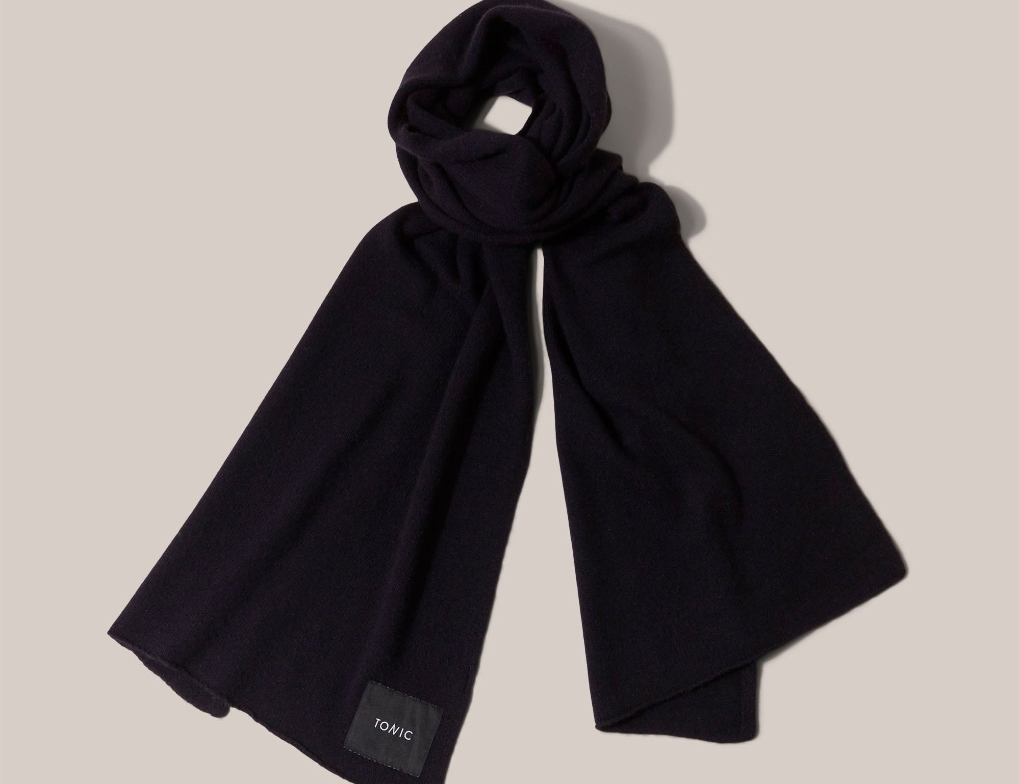 Tonic London Cashmere Recuperation Scarf Navy 1
