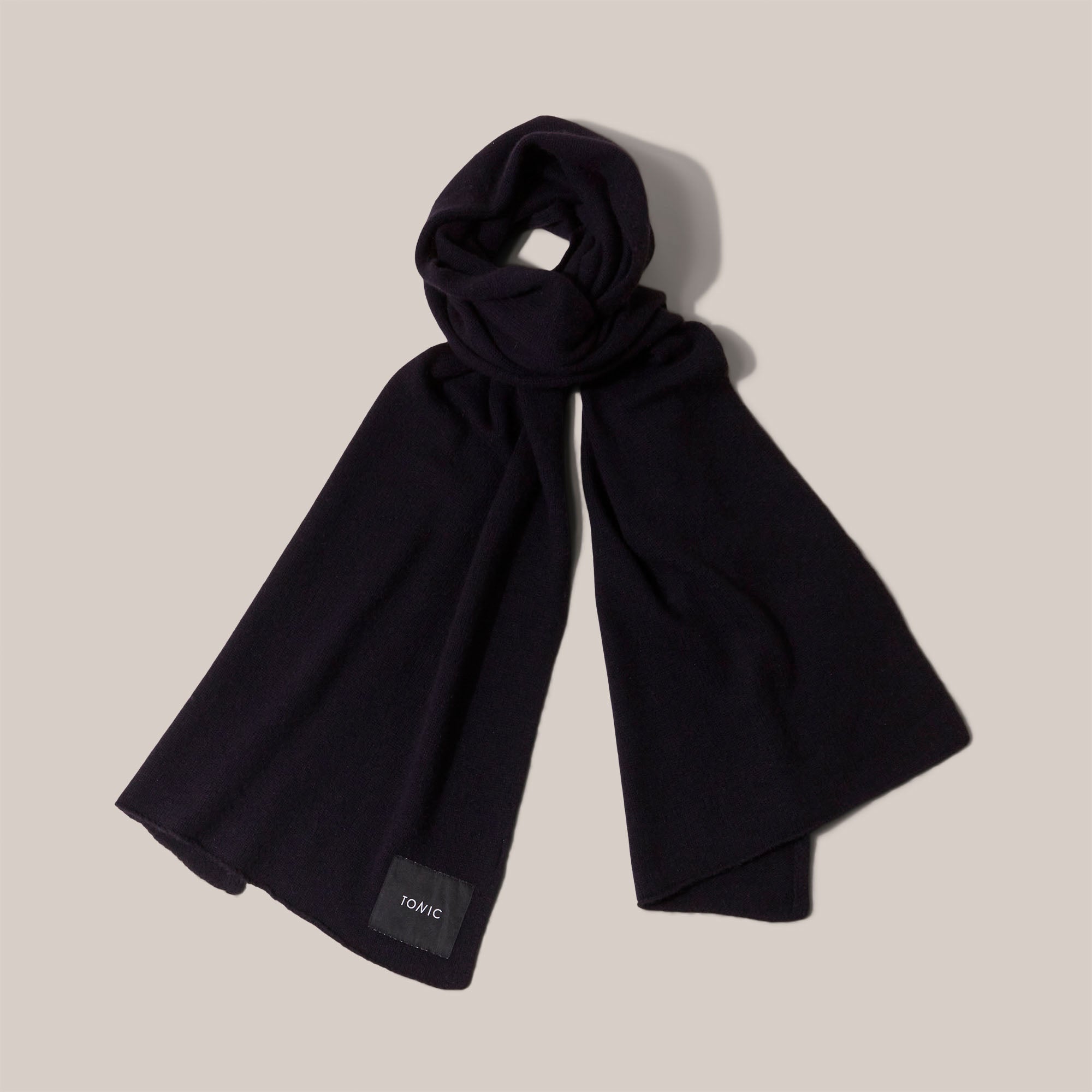 Tonic London Cashmere Recuperation Scarf Navy 1