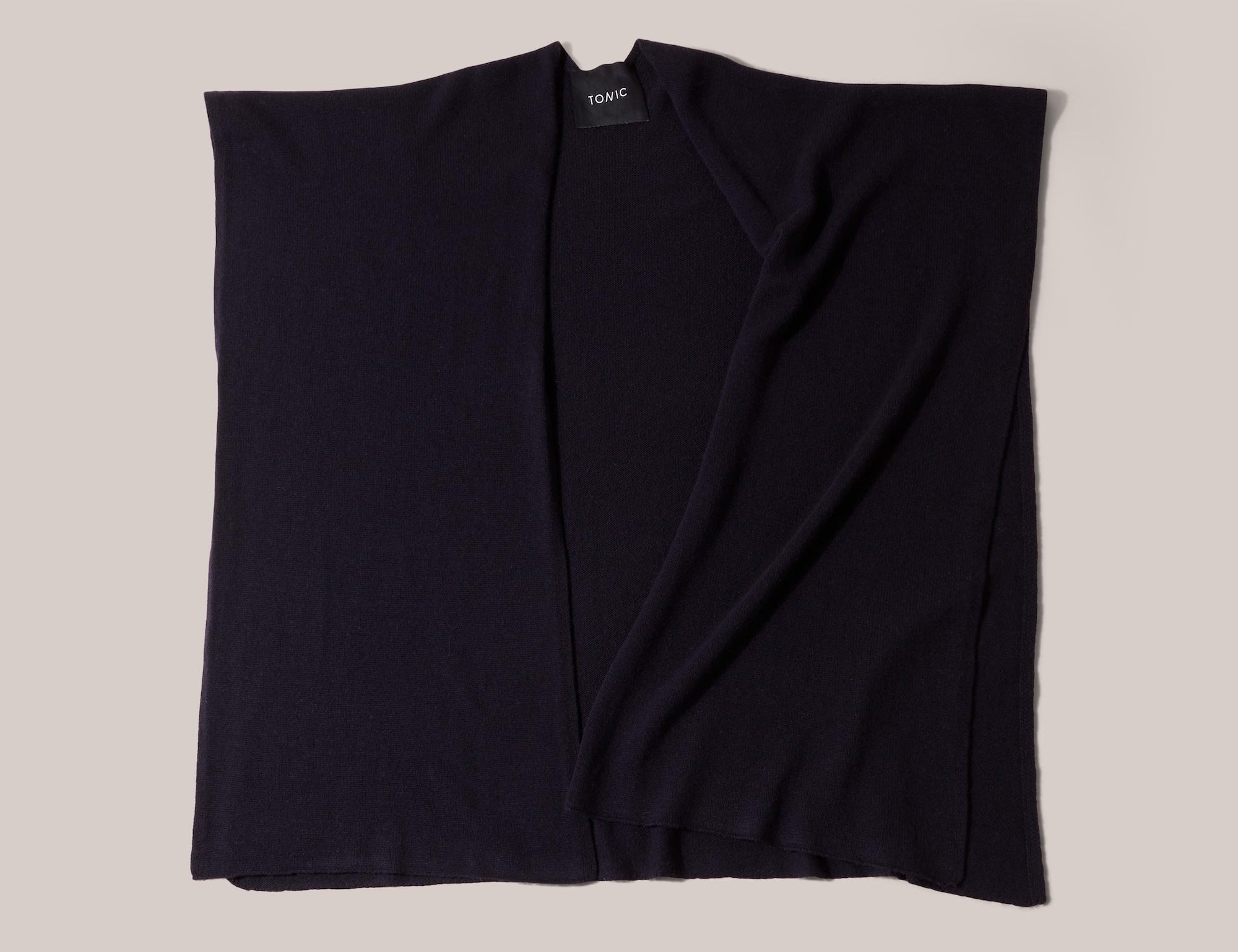 Tonic London Cashmere Recuperation Shawl Navy 1