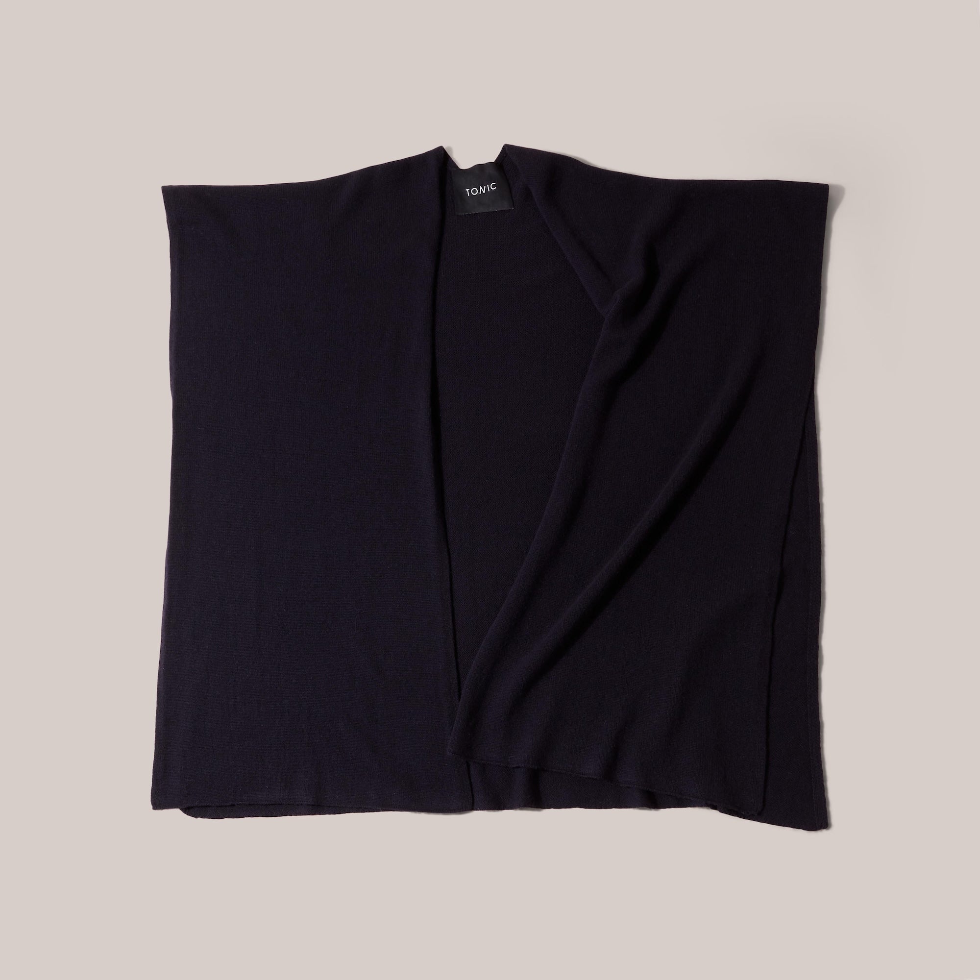 Tonic London Cashmere Recuperation Shawl Navy 1