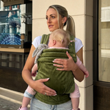 Bizzi Growin Velvet Baby Carrier Cedar Green 1