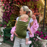 Bizzi Growin Velvet Baby Carrier Cedar Green 4