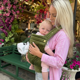 Bizzi Growin Velvet Baby Carrier Cedar Green 3