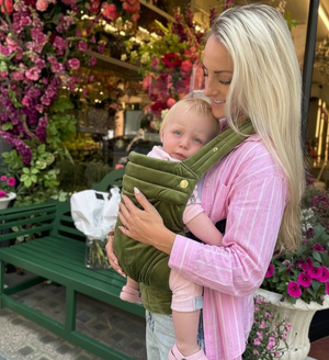 Bizzi Growin Velvet Baby Carrier Cedar Green 3
