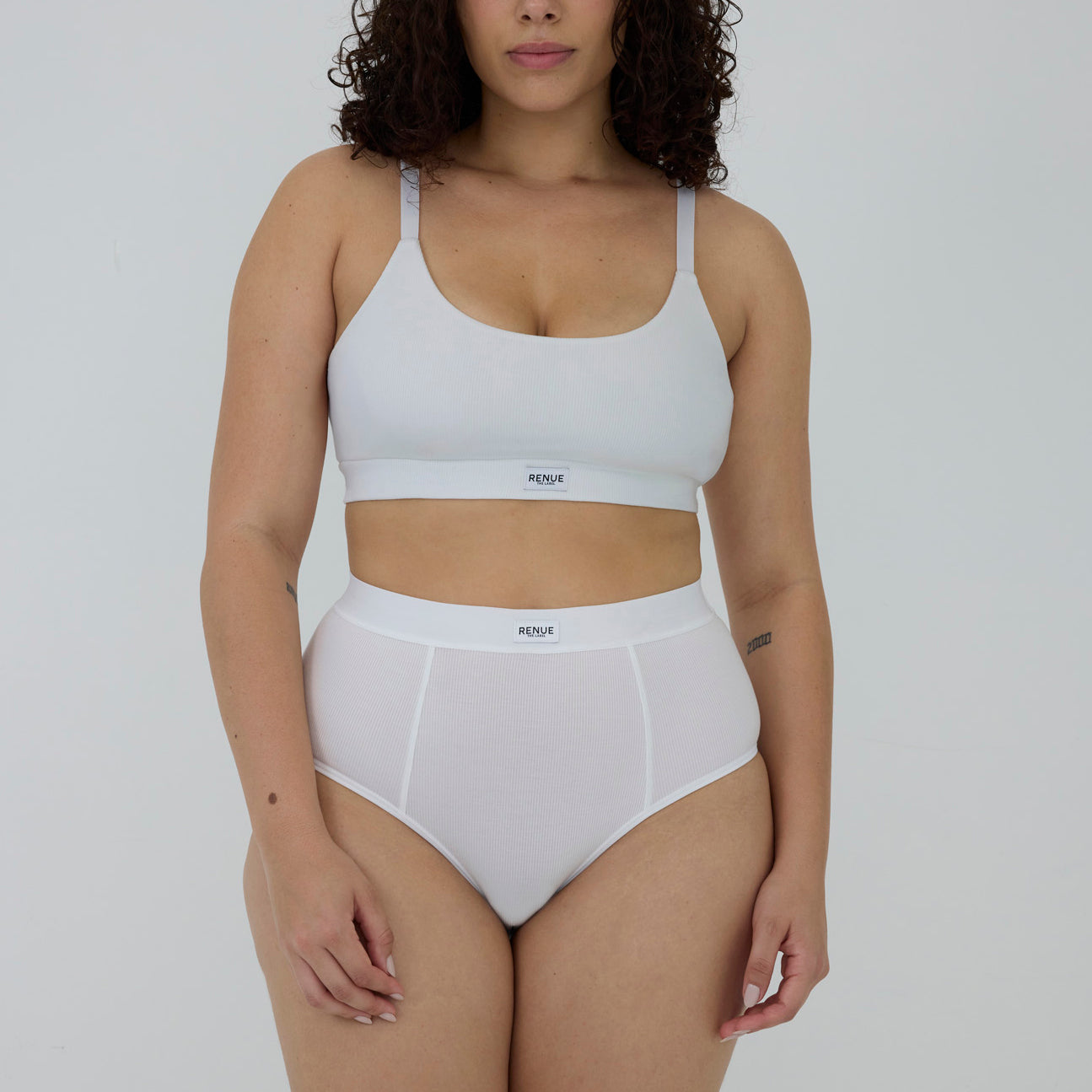 Ribbed Crop Top Bralette - White – For The Creators
